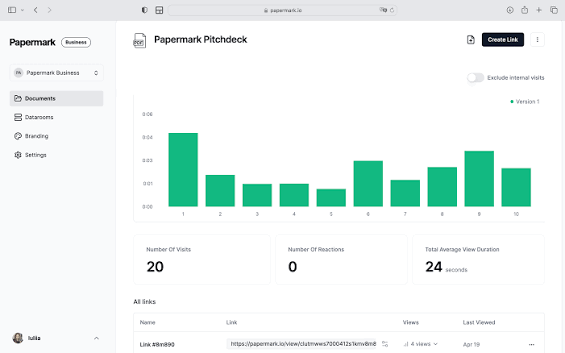 Papermark platform screenshot